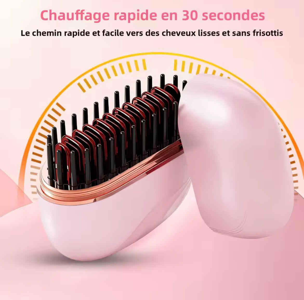 Shinesee SilkBrush™ brosse chauffante portable